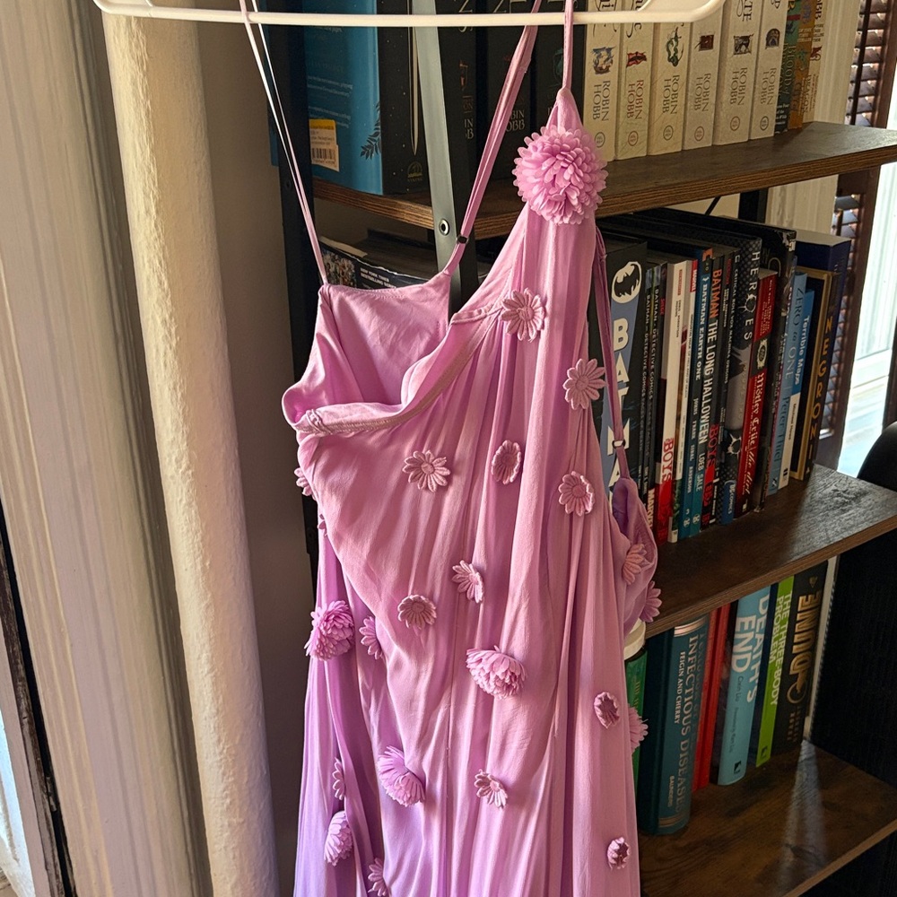 Free People Lavender Pom-Pom Backless Maxi Dress - Picture 2 of 2